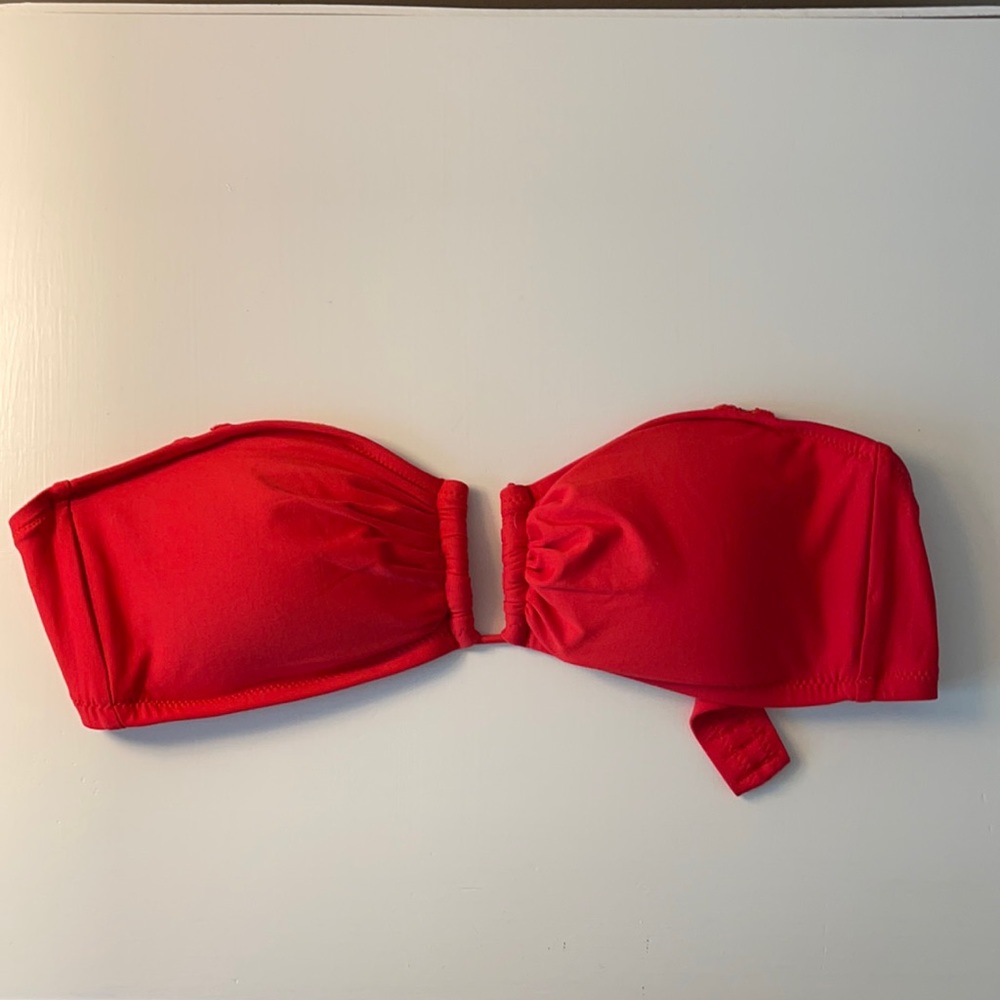 Red J. Crew bikini top size M
